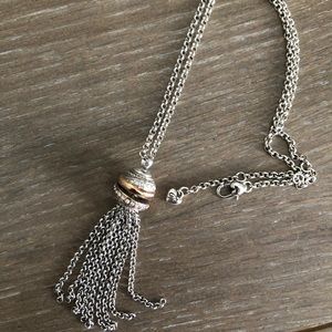 NWOT Brighton round pendant with fringe and chain